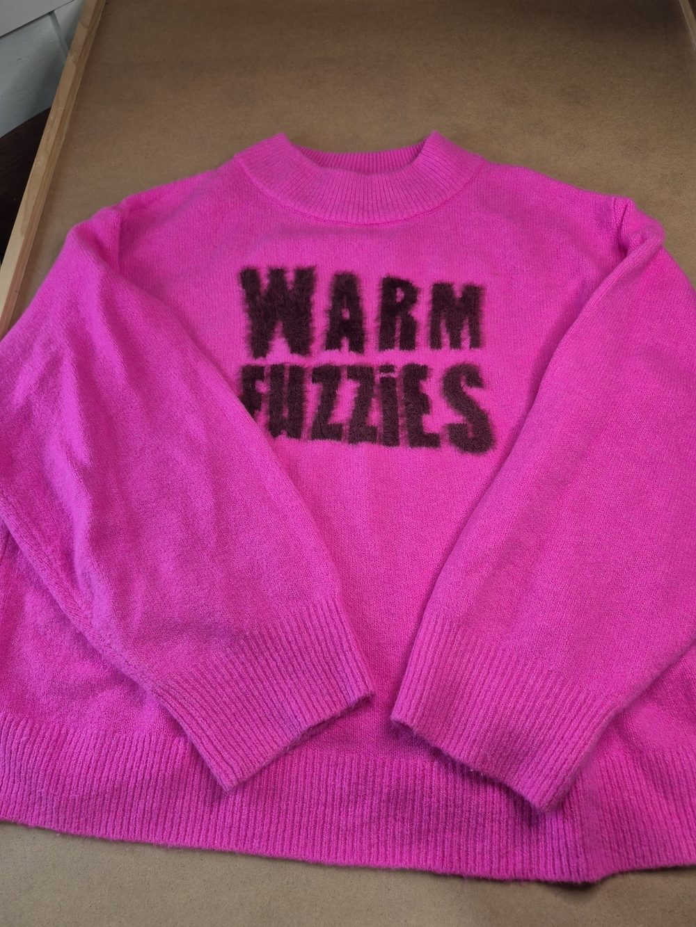 a new day Hot Pink 'Warm Fuzzies' Crewneck Sweater